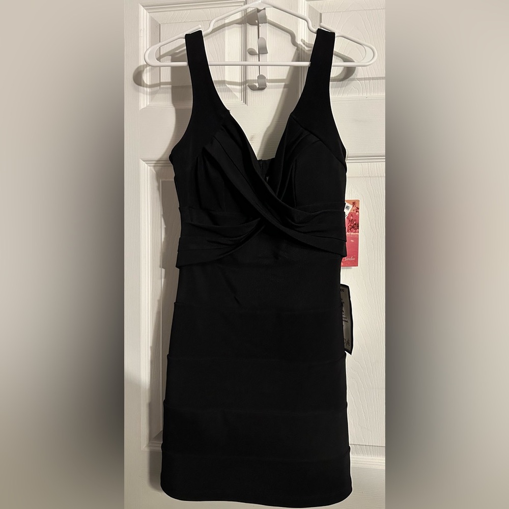 Emerald Sundae Strapless Black Dress